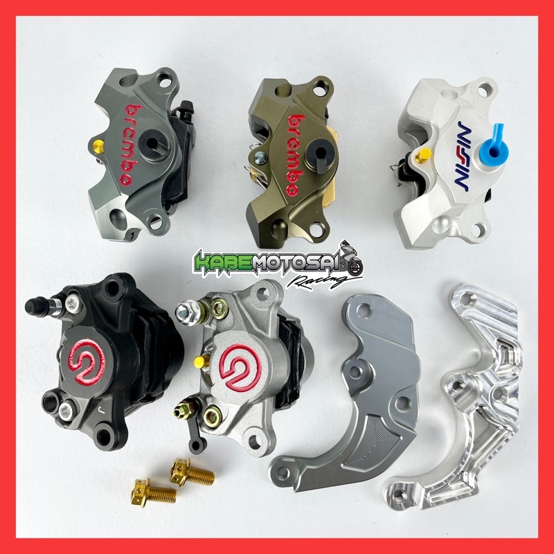 🏁 CALIPER 2 POT BREMBO NISSIN BRACKET NVX155 🏁 CALIPER + ORIGINAL