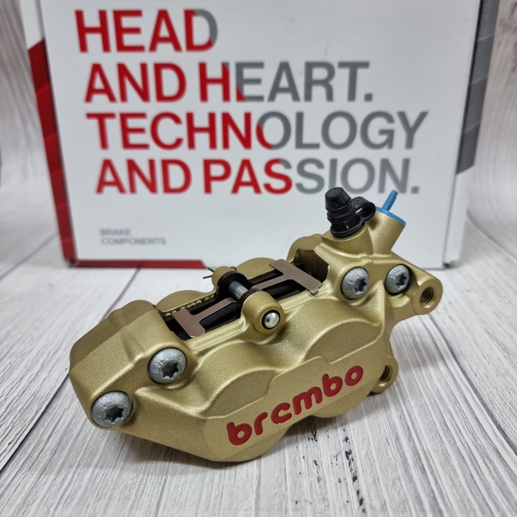 ORIGINAL BREMBO CALIPER P4 GOLD 100% MADE IN ITALY | Shopee Malaysia