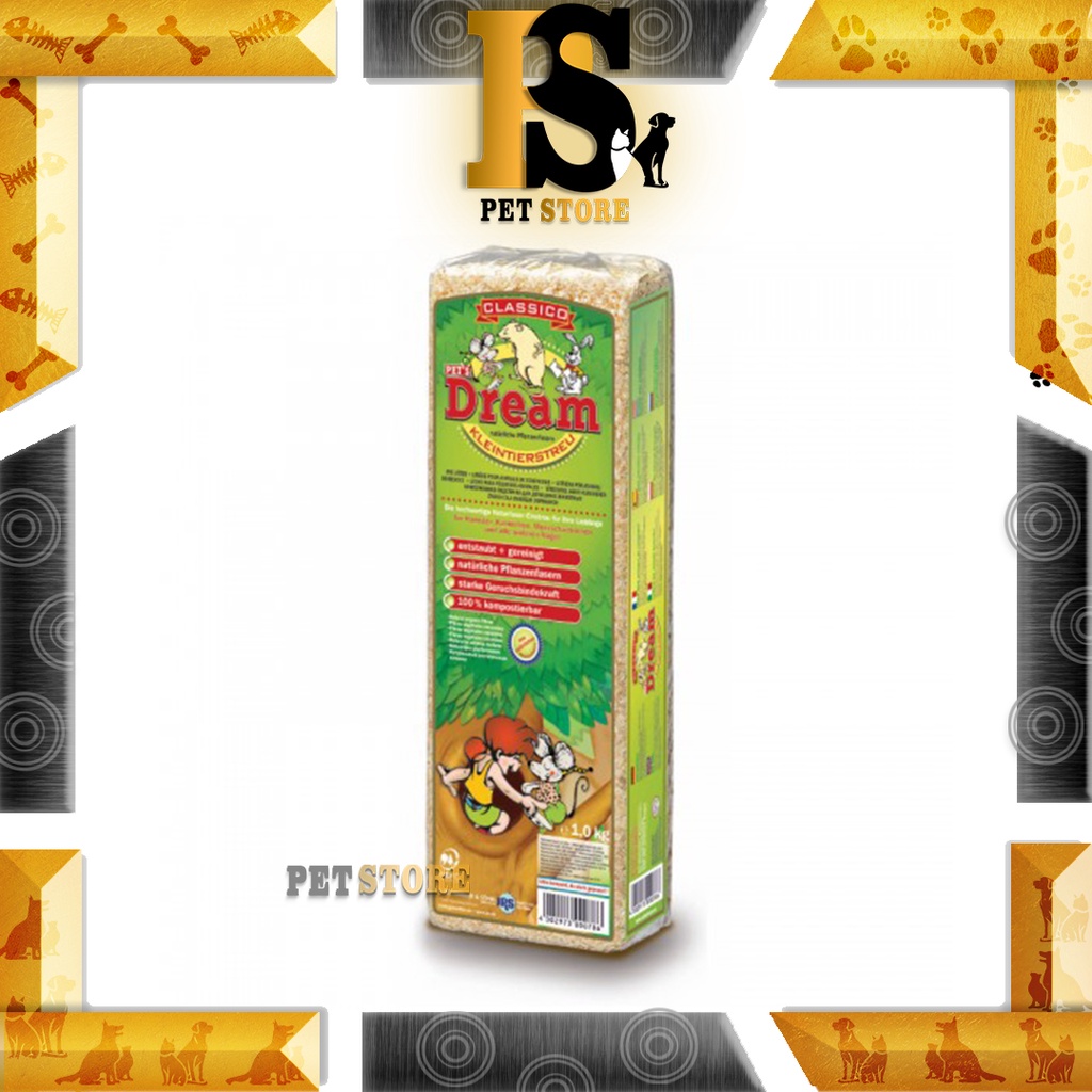 Pet's Dream Softwood Hamster Bedding Wood Shaving Woodflakes ( 1kg