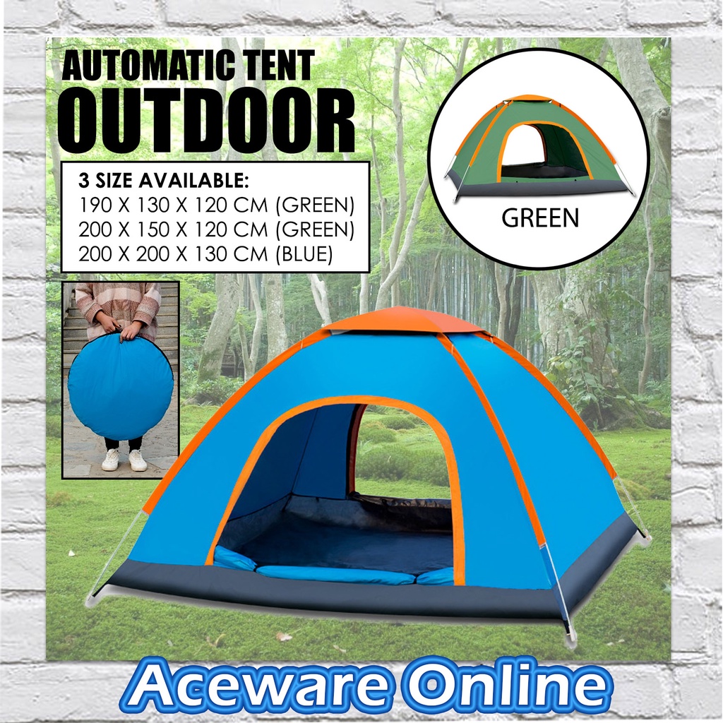 Khemah Camping Tent Waterproof Automatic Tent Camping Auto Tent Khemah ...