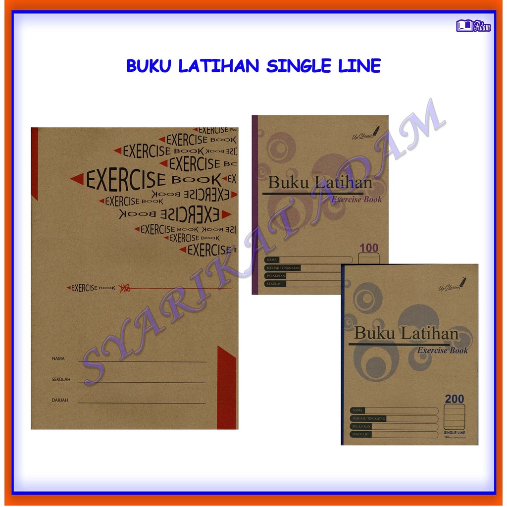 [ADM] BUKU LATIHAN SINGLE LINE PANJANG/PENDEK | Shopee Malaysia