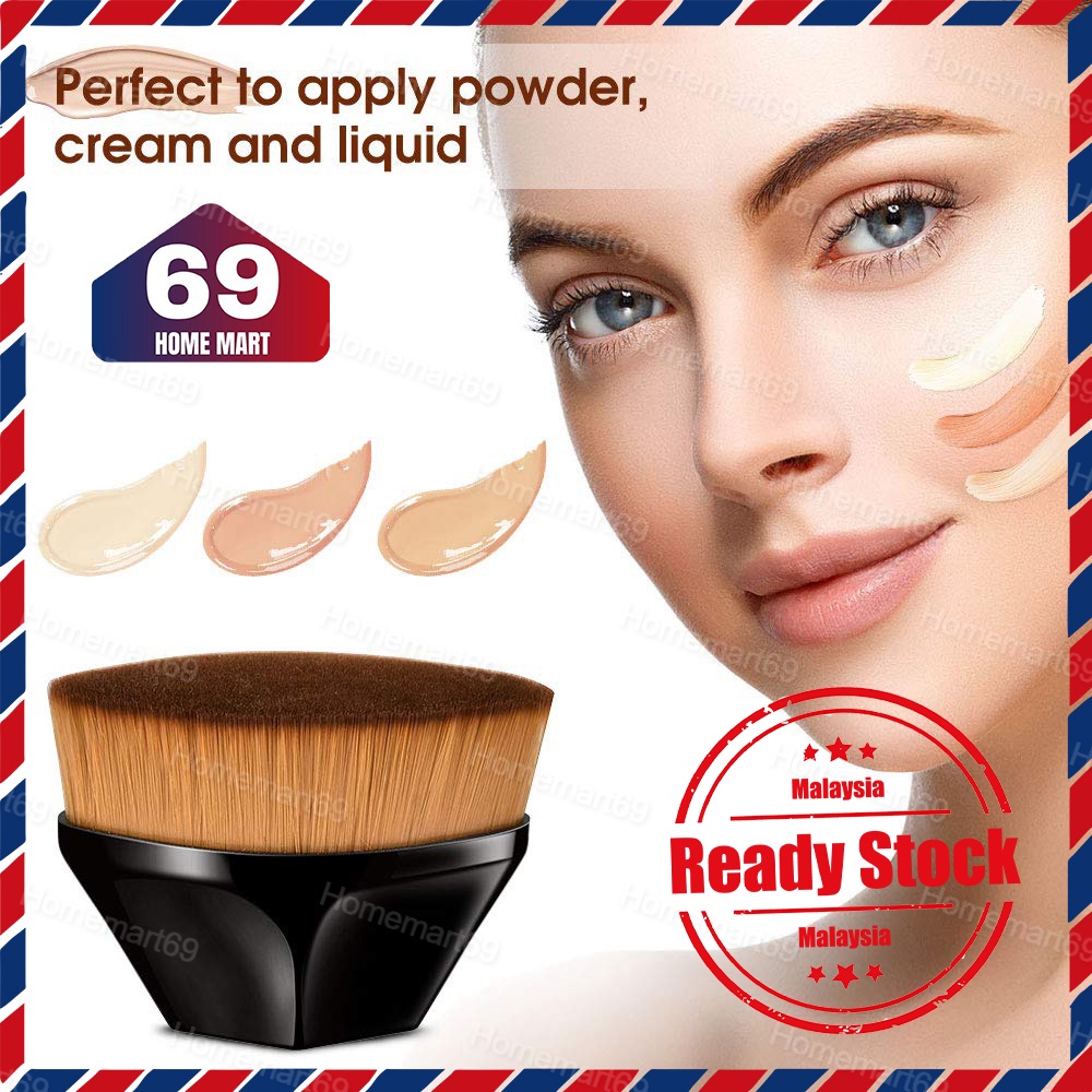 Foundation Makeup Brush Flat Top Kabuki Hexagon Face Blush Liquid