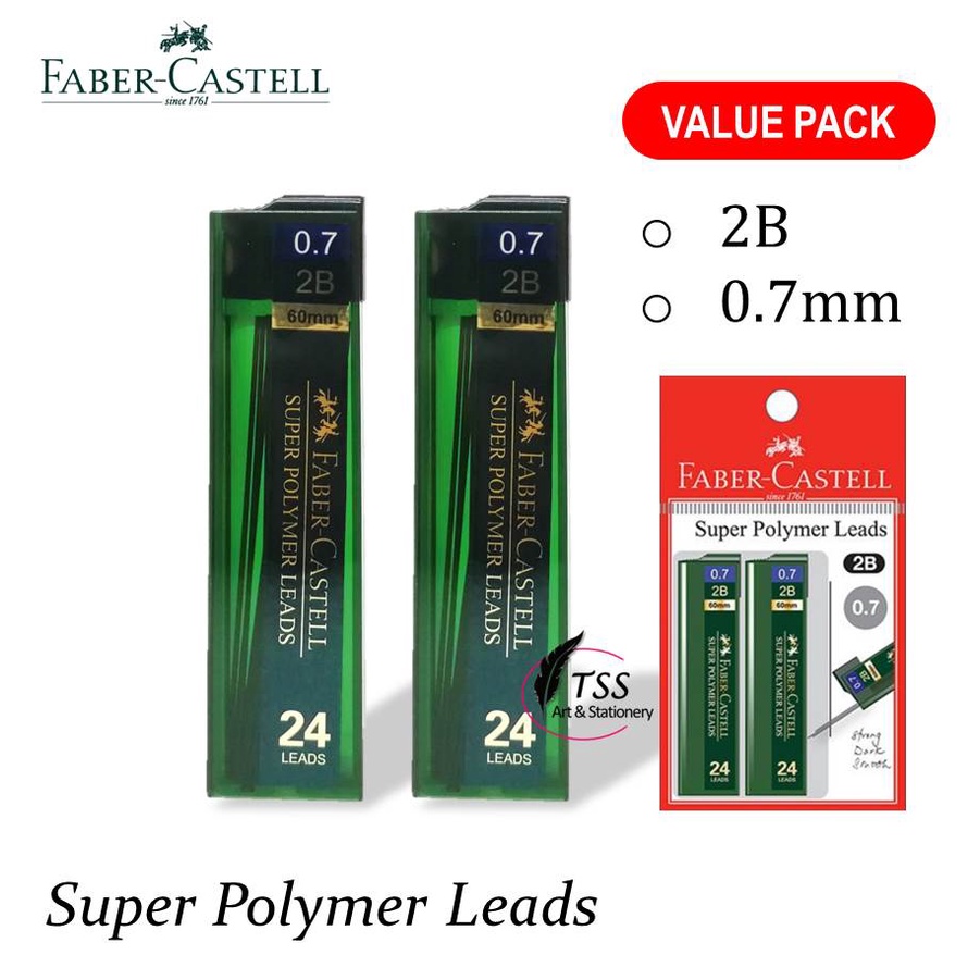 Potloodstiftjes Faber Castell Super Polymer - 0,7mm HB - Arts and