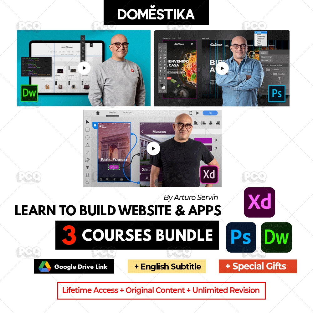 Bundle Course-Learn web design with photoshop/html/css/create app with ...