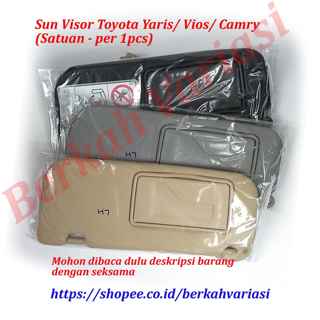 Sunvisor Sun Visor Toyota Yaris Vios Camry Etc Unit (per 1pcs