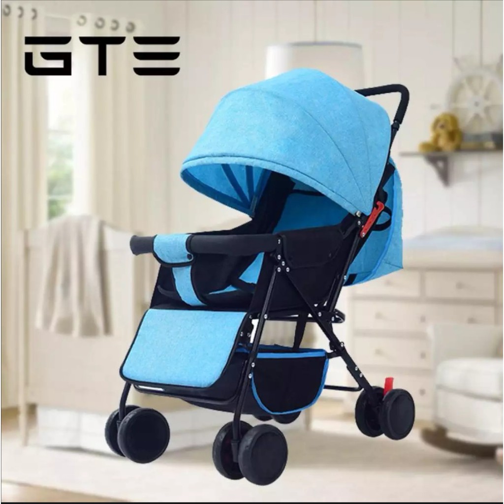 Baby Stroller Lightweight Folding Carrier 8 Wheels Suspension Canopy Baby Carrier Shopee Malaysia