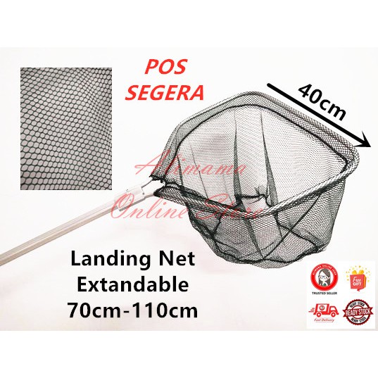 Extandable Landing Fish Net 40cm / Tangguk ikan Saup Telescopic ...
