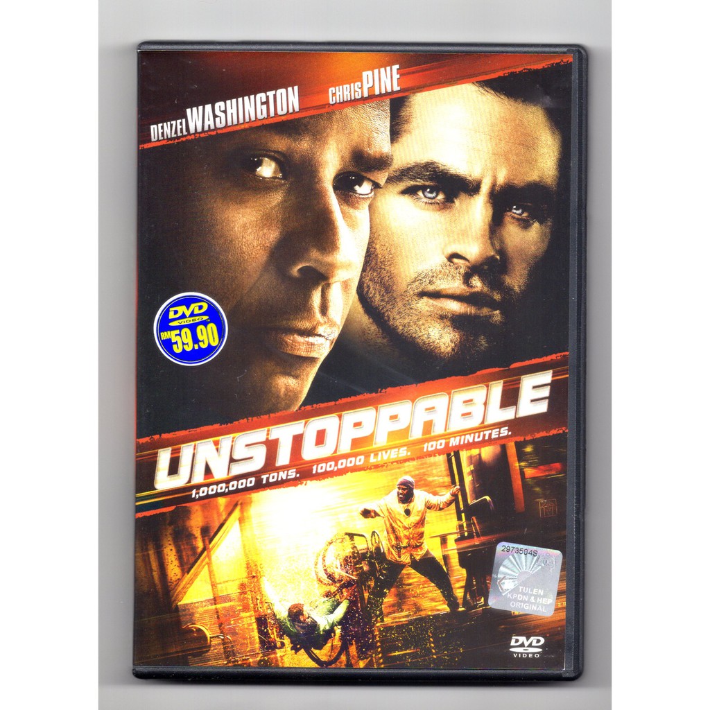 UNSTOPPABLE DENZEL WASHINGTON CHRIS PINE ORIGINAL DVD