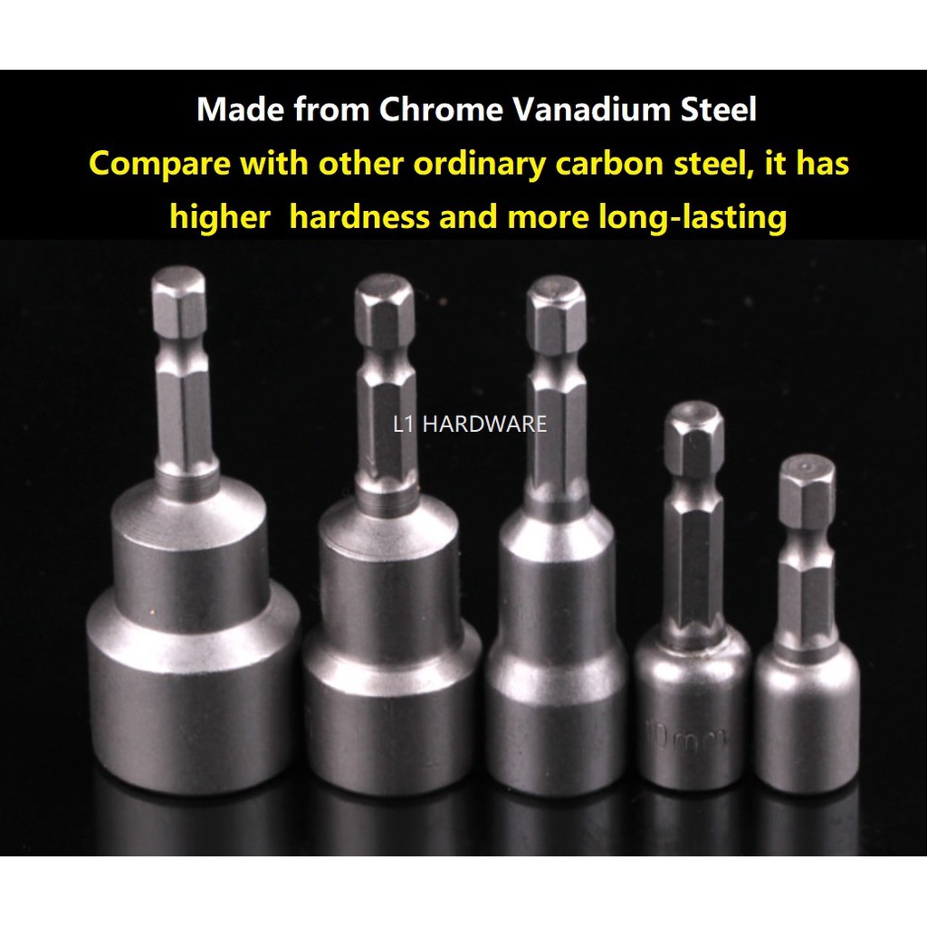 Powerful Magnetic Power Socket Head Bit Nut Setter Bolt Driver Impact ...