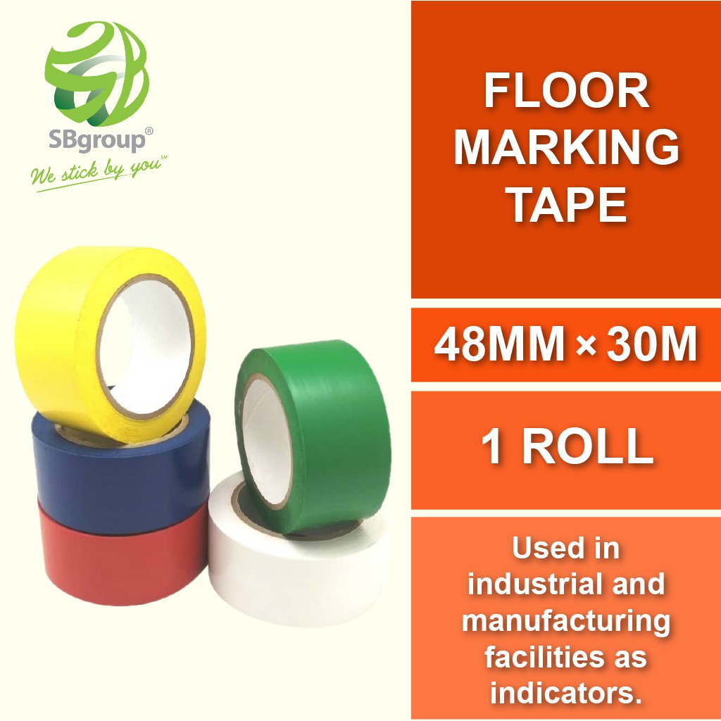 Floor Marking Tape Mm X M White Yellow Blue Sb Shopee