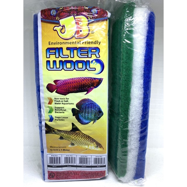 AQUARIUM FISH TANK FILTER WOOL FILTER MAT SPONGE KAPAS PENAPIS AKUARIUM WHITE,3LAYER,BIO