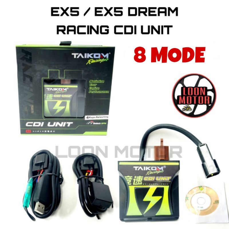 EX5 DREAM/W100 SUPER RACING DYNO CDI UNIT 8 MODE ADJUSTABLE - TAIKOM ...