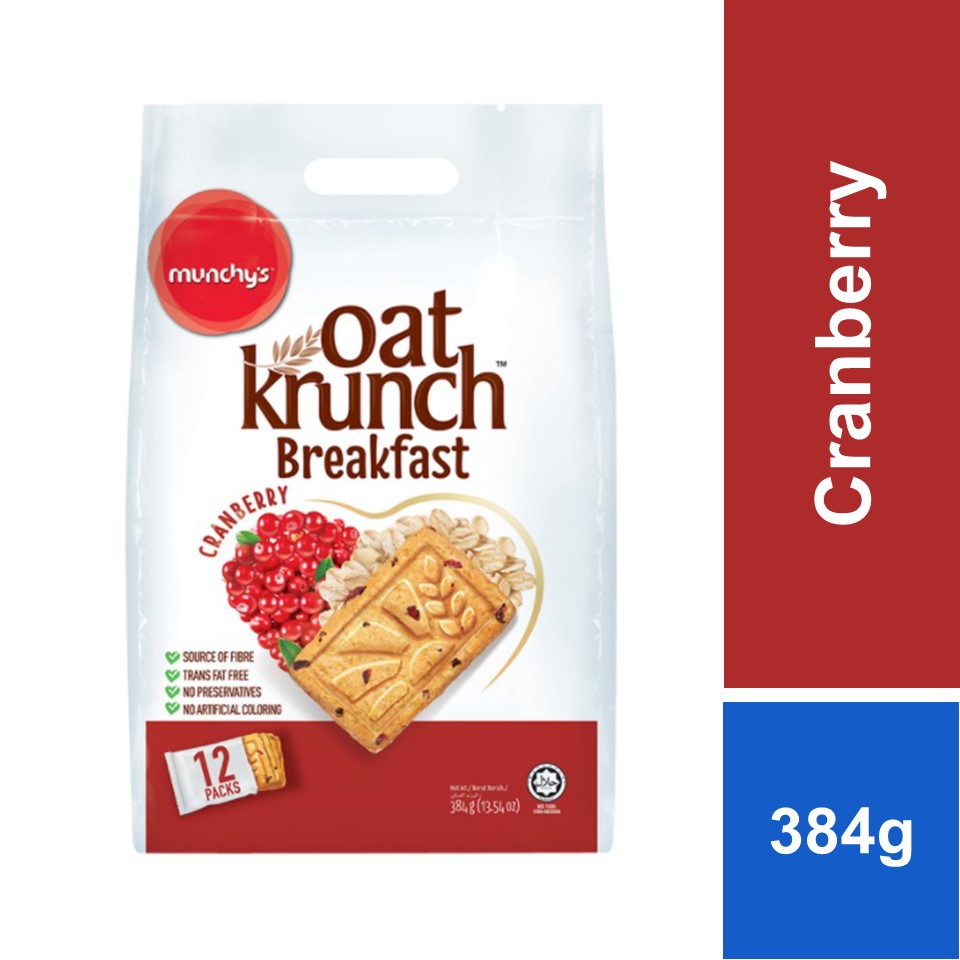 Munchy's Oat Krunch Biscuit Cranberry (384g) Shopee Malaysia