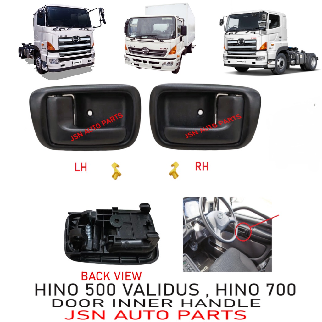 J05S08 DOOR INNER HANDLE HINO VALIDUS 500 SERIES , HINO 700 里面开门手,PINTU ...