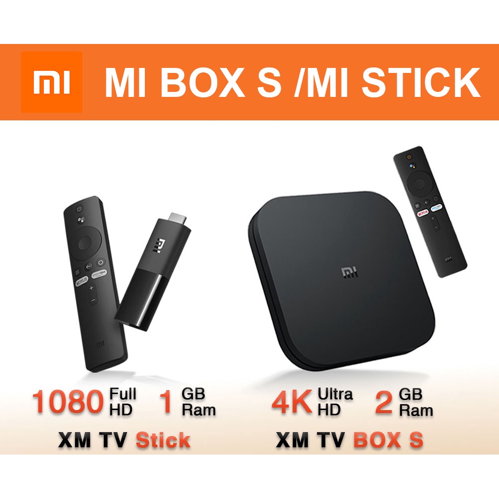 MI TV STICK / Xiaomi Mi Box S Global Version For Android 8.1 4K