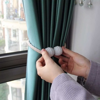 2PCS Pearl Magnetic Curtain Clip Curtain Holders Tieback Buckle Clips  Hanging Ball Buckle Tie Back Curtain Decor