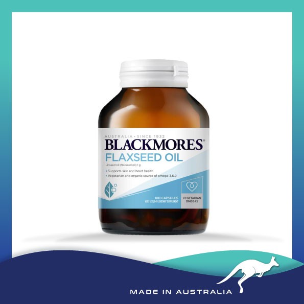 Blackmores Flaxseed Oil 1000mg 100 Vegetarian Capsules EXP DATE 09/