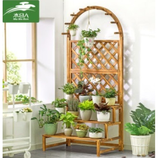 Porta Piante Escalera Decorativa Madera Saksi Standi Estanteria Para  Macetas Outdoor Plant Rack Shelf Dekoration Flower Stand - Plant Shelves -  AliExpress