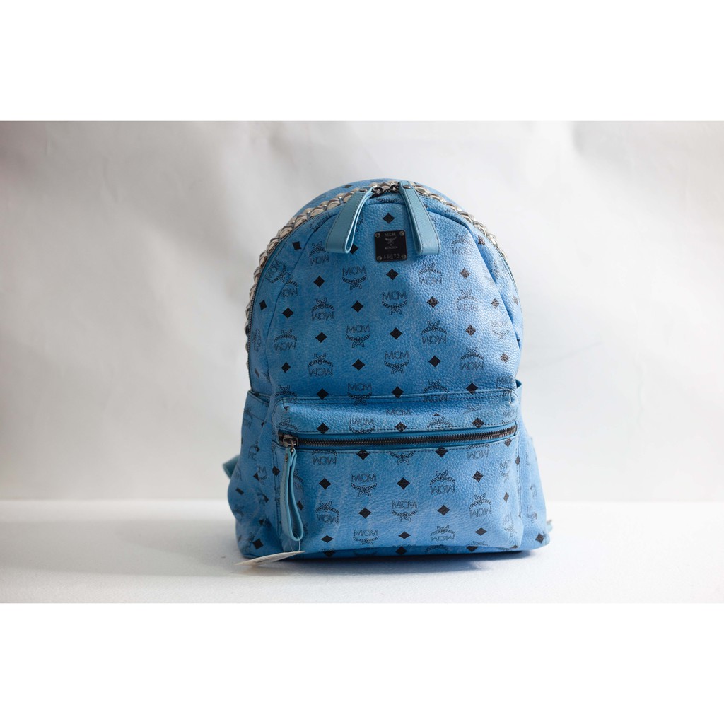 Mcm cheap bookbag blue