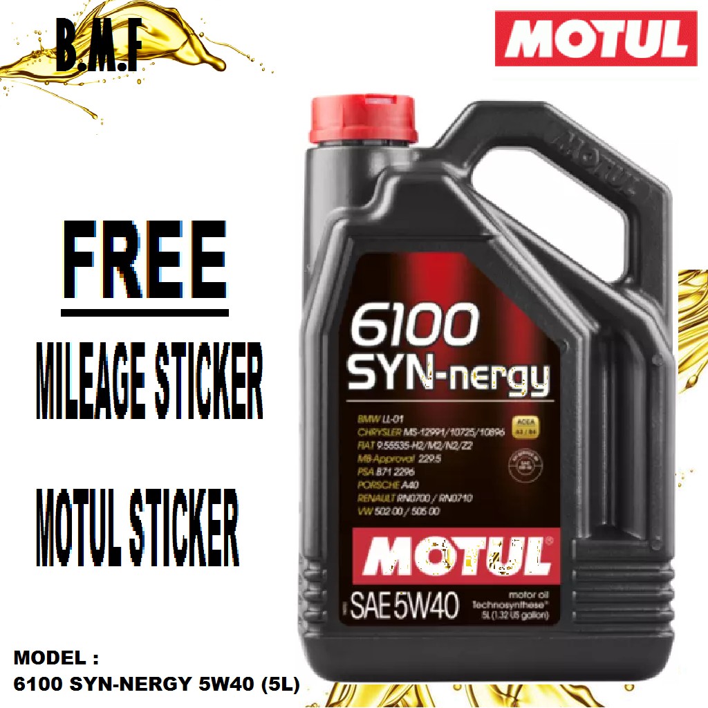 Motul 6100 SYN-nergy 5W40 5L 6100 Engine Oil | Shopee Malaysia