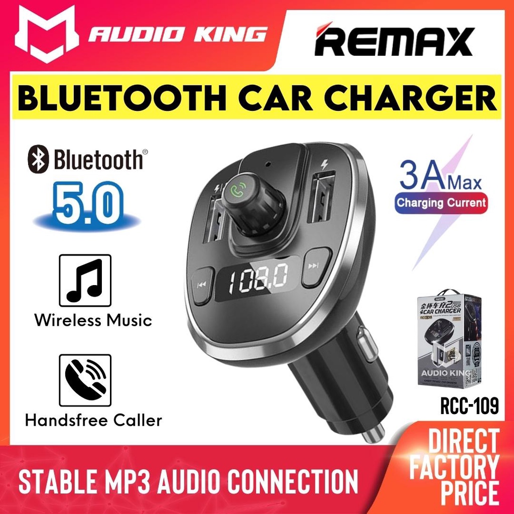 REMAX Bluetooth Receiver Aux Car USB FM Transmitter Car Bluetooth ...