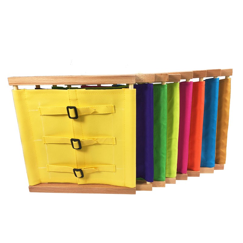 Unisex Toddler Montessori Materials Toy Wood Buttons Dressing Frame ...