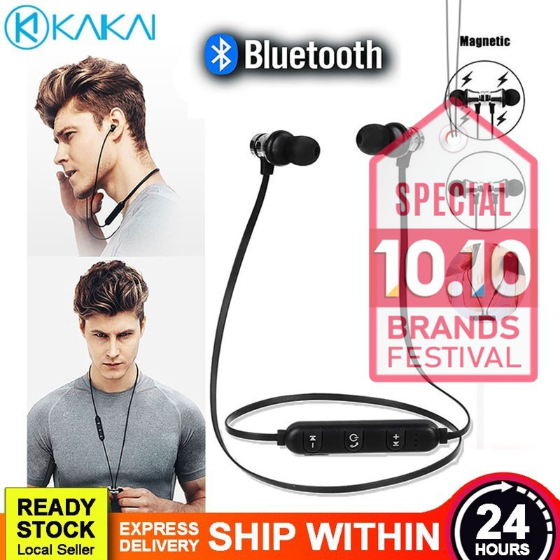 thumbnail image 2 of Wireless Bluetooth Neckband Sport Headphones With Mic - For IPhone, Android (Unbranded) 2 of 2