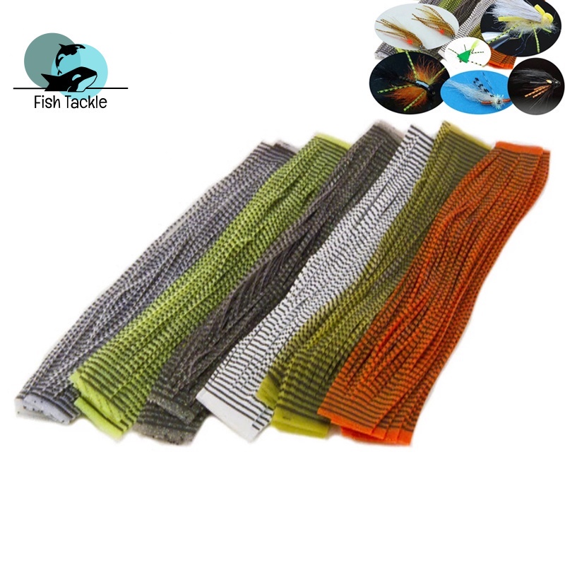 Fishing Lure Silicone Skirt Layers Fly Tying Rubber Flutter Legs Rubber