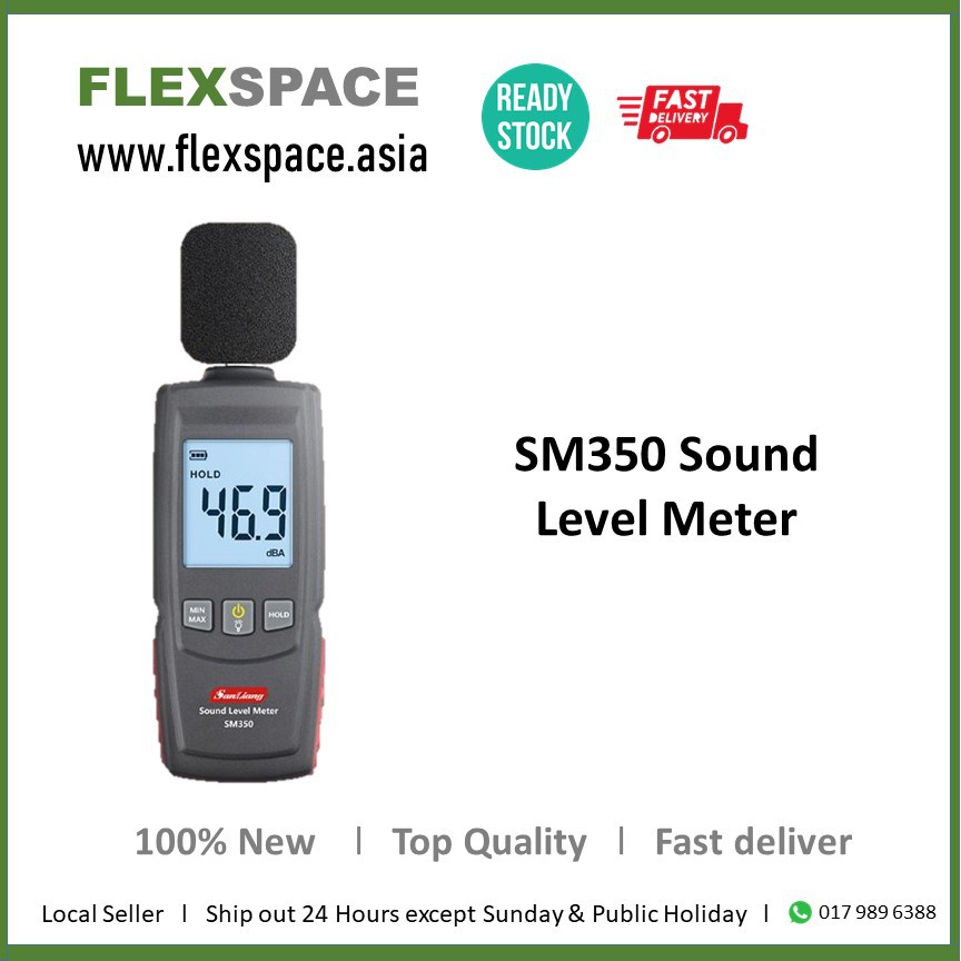 SM350 Sound Level Meter Decibels Detector 30130dBA Digital Audio Noise