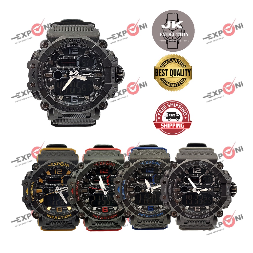 EXPONI Watch 3310 Men Digital Analog Watch Men Fashion Watch Men Sport Watch Water Resistant Jam Tangan Lelaki Shopee Malaysia