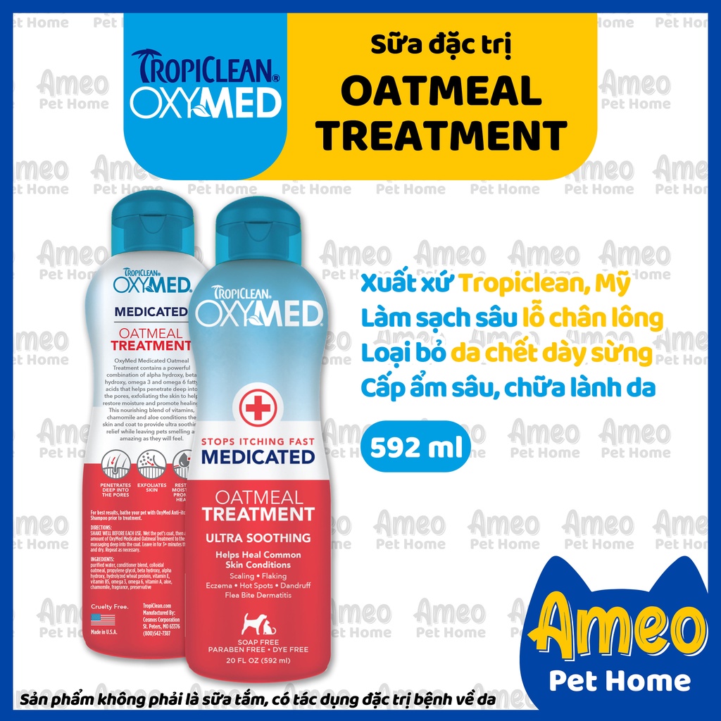 [Conditioner] Oxymed Treatment Tropiclean Fungal And Cat Dermatitis