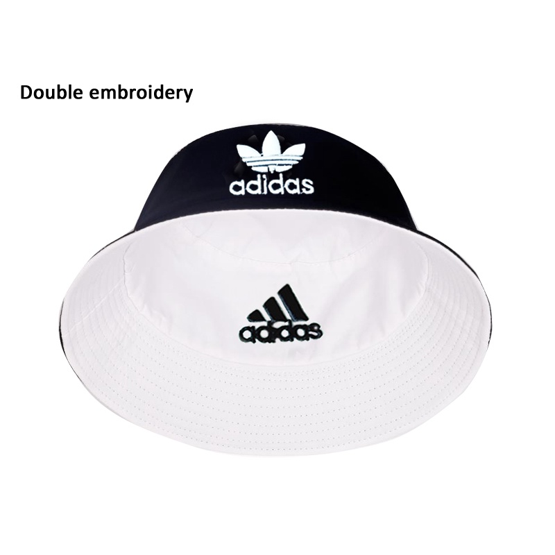 👍High Quality Adidas Bucket Hat Men Women Fisherman Topi Double Side Wear  Outdoors Fishing Travel Unisex Hats