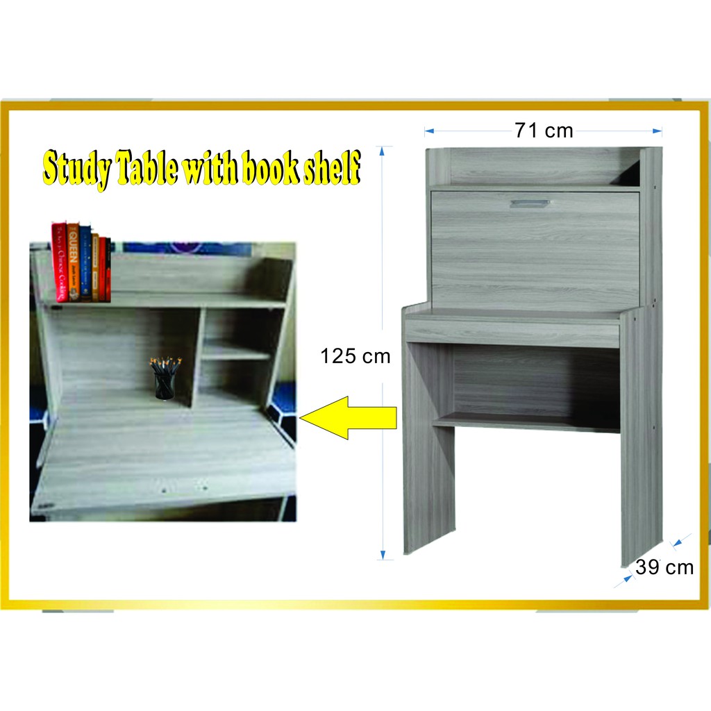 Studydesk/StudyTable/Wtih shelf/save space/Meja tulis dengan rak/jimat ...