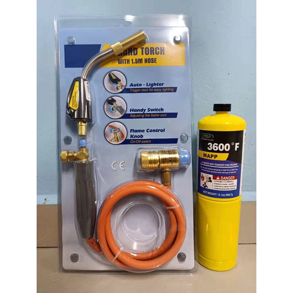 AWELD MAPP TORCH WITH HOSE SET (WT-9) | Shopee Malaysia
