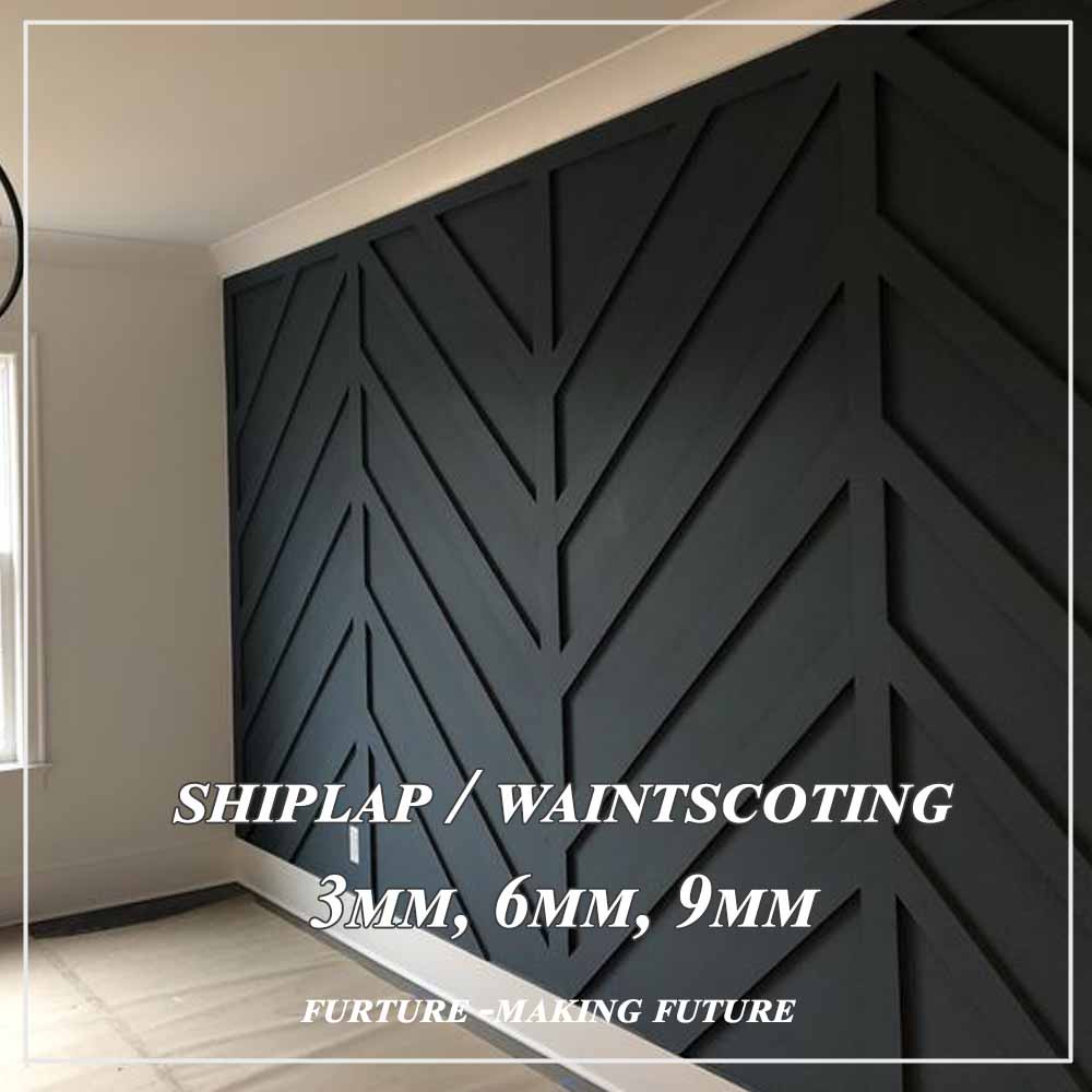 【Ready Stock】MDF board Shiplap wall board kayu wainscoting 3mm/6mm/9mm