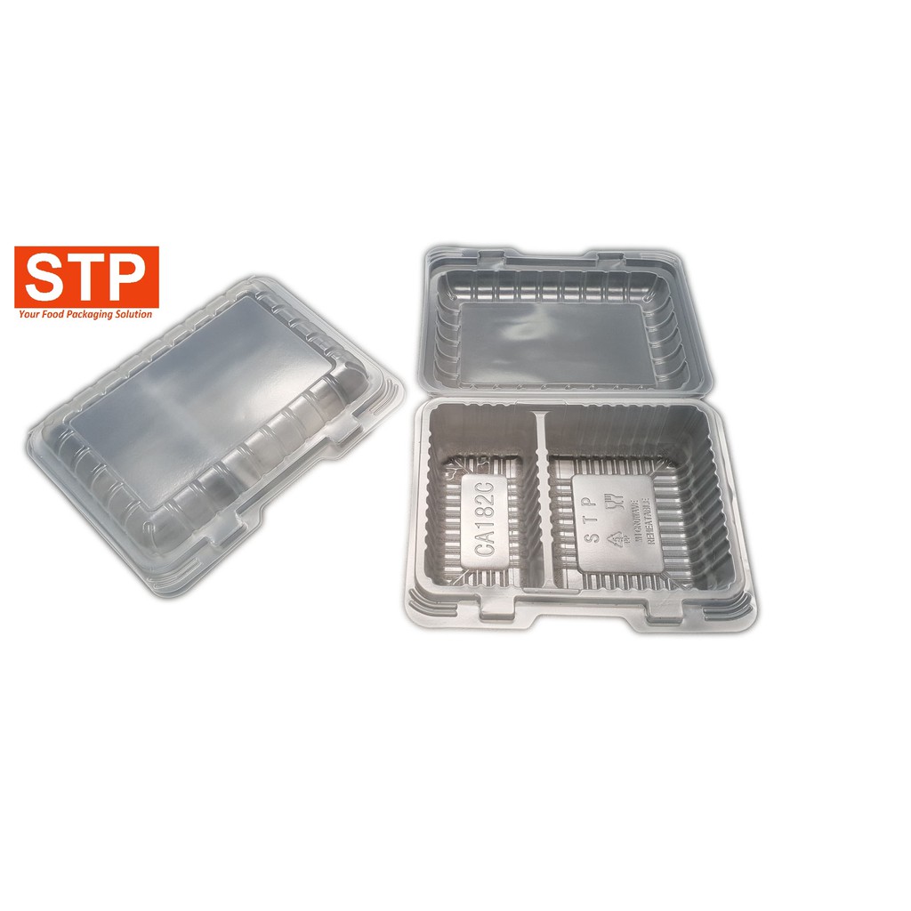 STP 2 Compartment Lunch Box with Lid / Kotak Nasi 2 Petak/ (1200ml ...