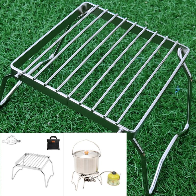 🔥Foldable Camping Stove Rack Burner Stand Holder Outdoor Cooking Stand ...