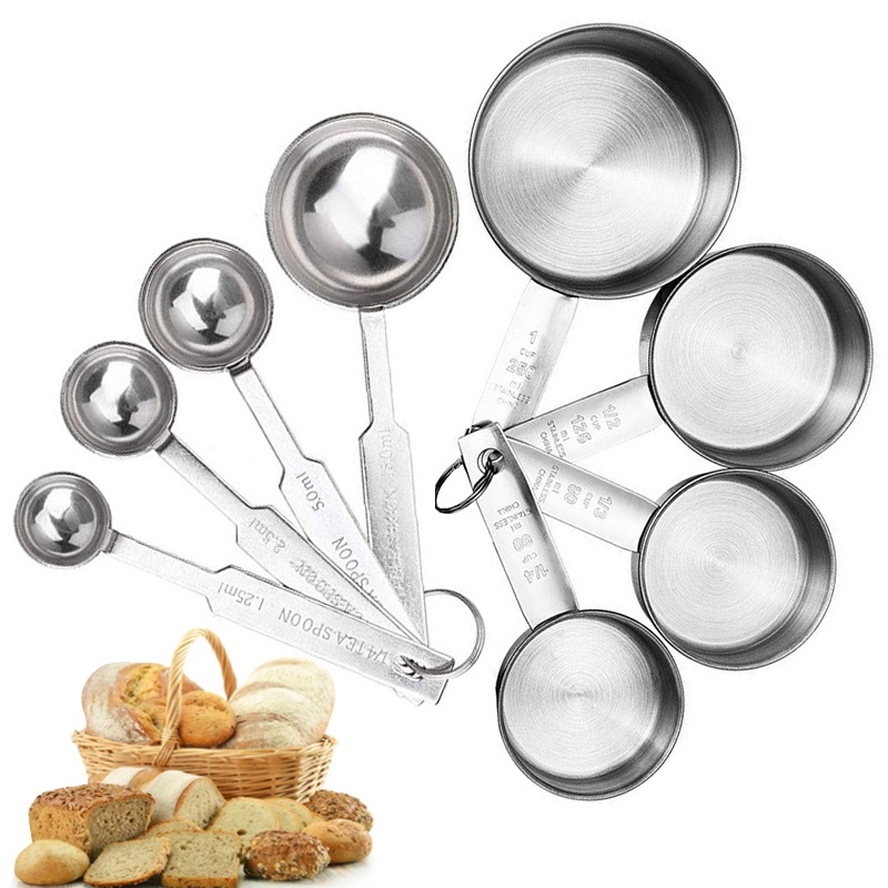 WALFOS Stainless Steel Measuring Cups Premium Stackable Spoon Set ...