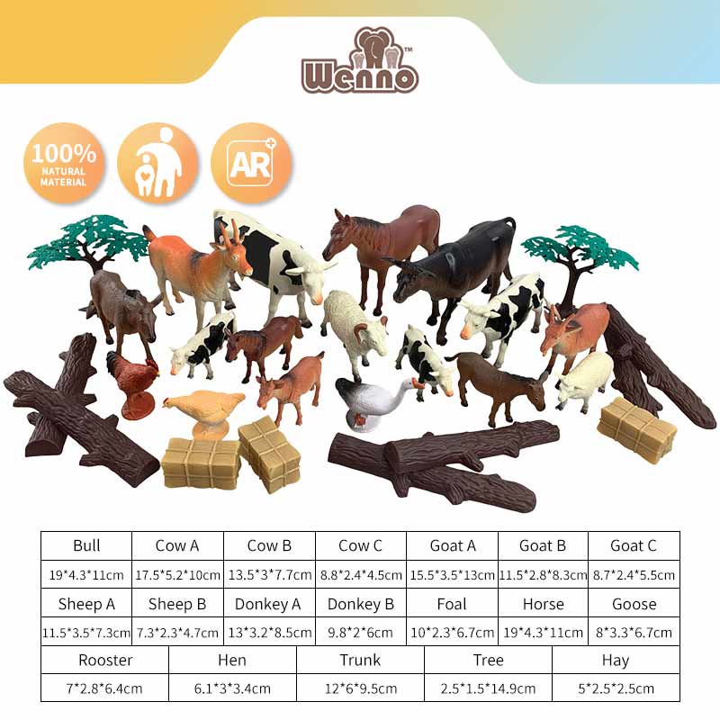Wenno x Animal Planet 28pcs Animals playset in square bucket ...