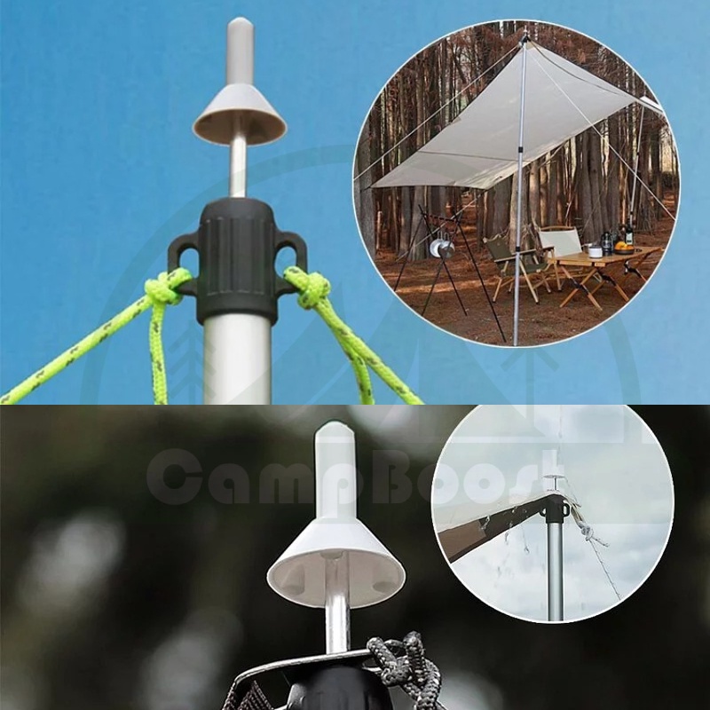 CampBoost Camping Flysheet Tarp Adjustable Rod Support Pole Tent Poles ...
