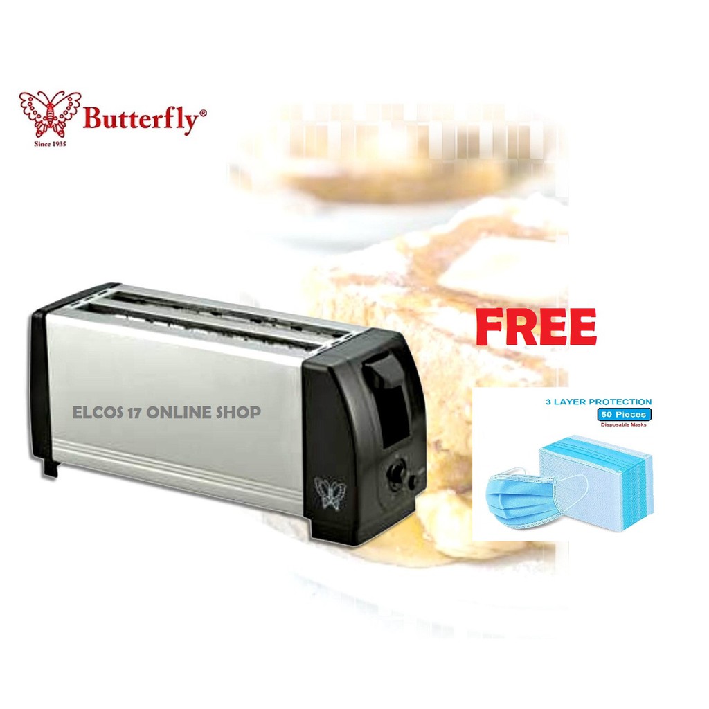 BUTTERFLY TOASTER 4 SLICE BT-8064A (FREE 50 PIECES MASK) | Shopee Malaysia