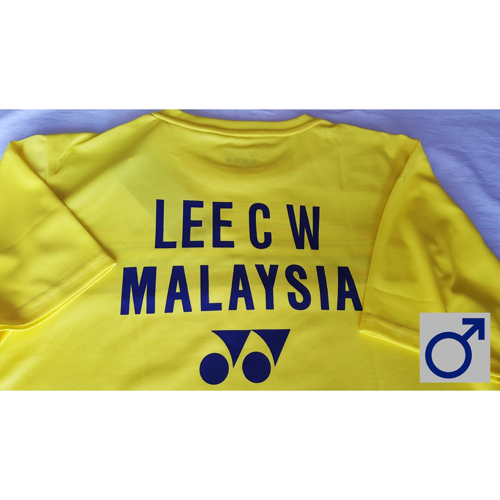 YONEX 16349 LEE CHONG WEI YELLOW T-shirt Size L | Shopee Malaysia