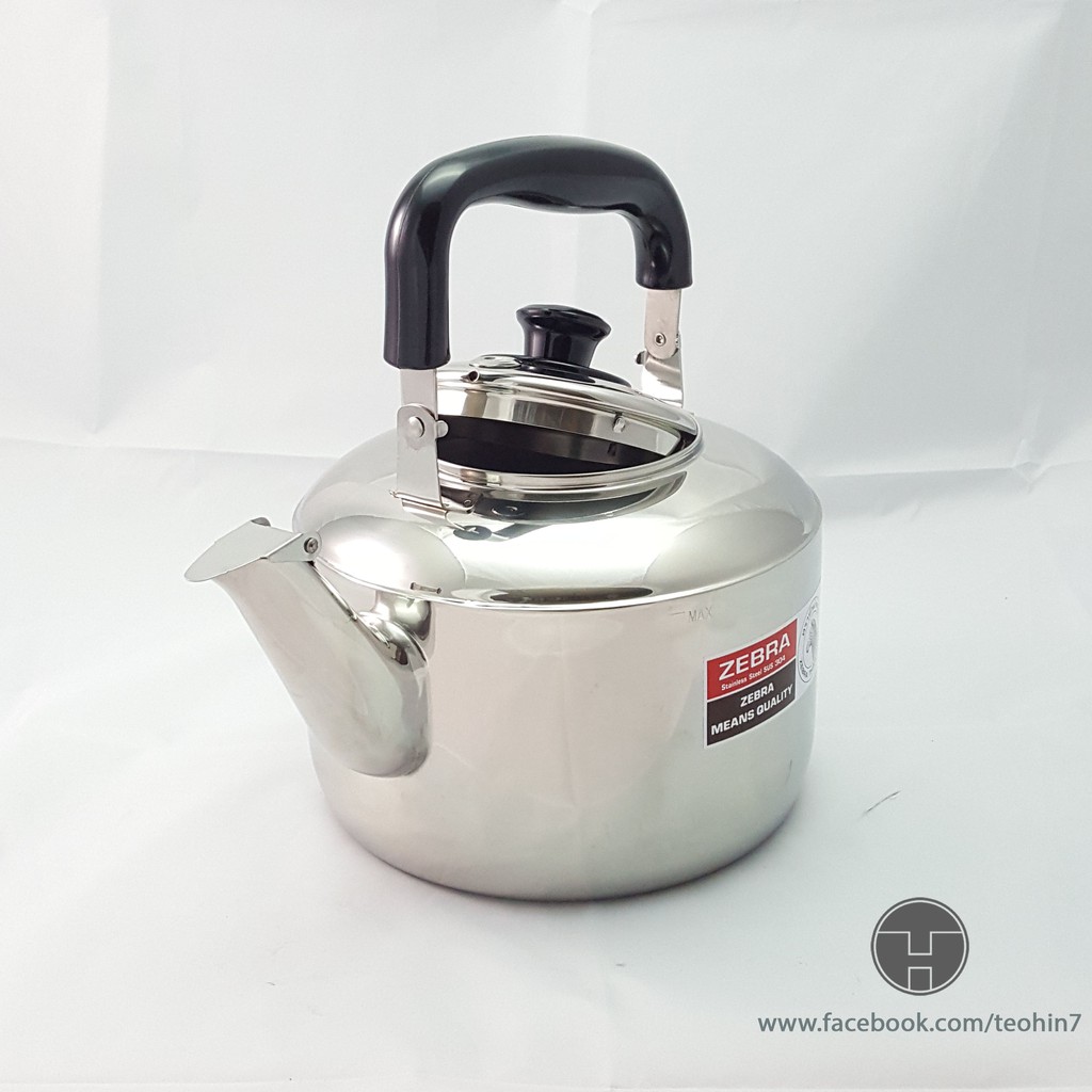 [TeoHin] 5.5L Zebra SUS304 S/Steel CENTURY Whistling Kettle Shopee