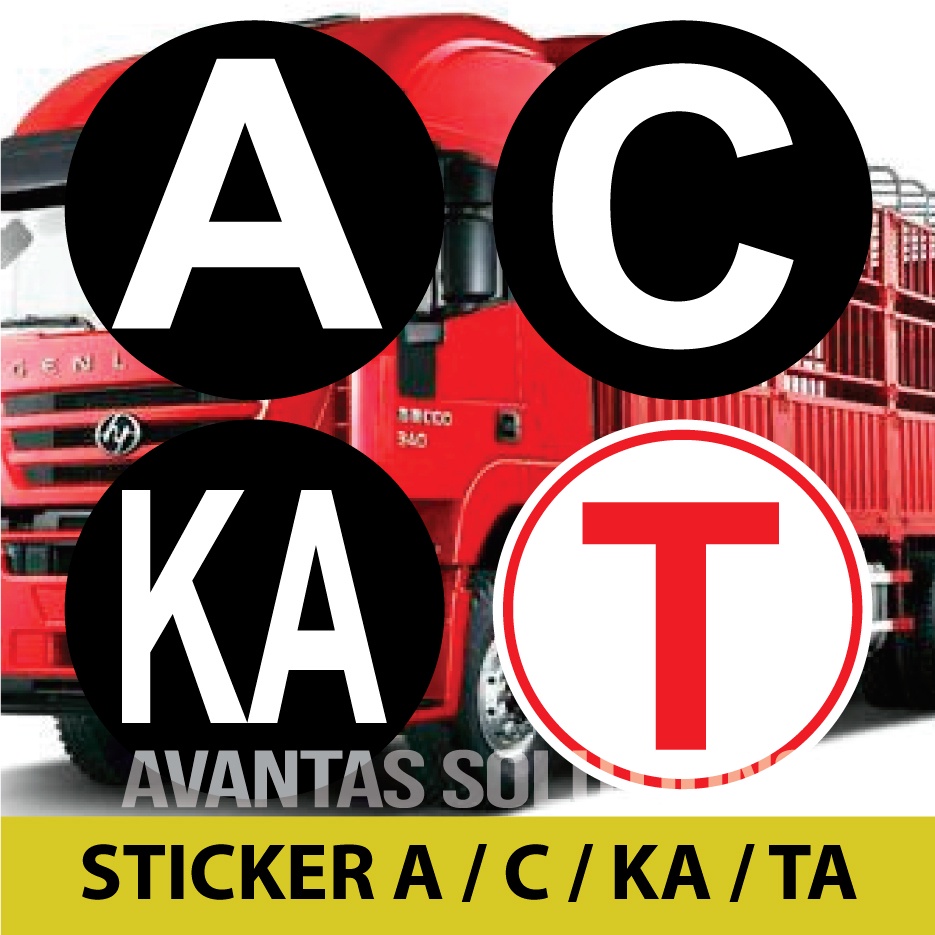 Sticker Lorry Sticker A Sticker C Sticker T Sticker KA Sticker Puspakom