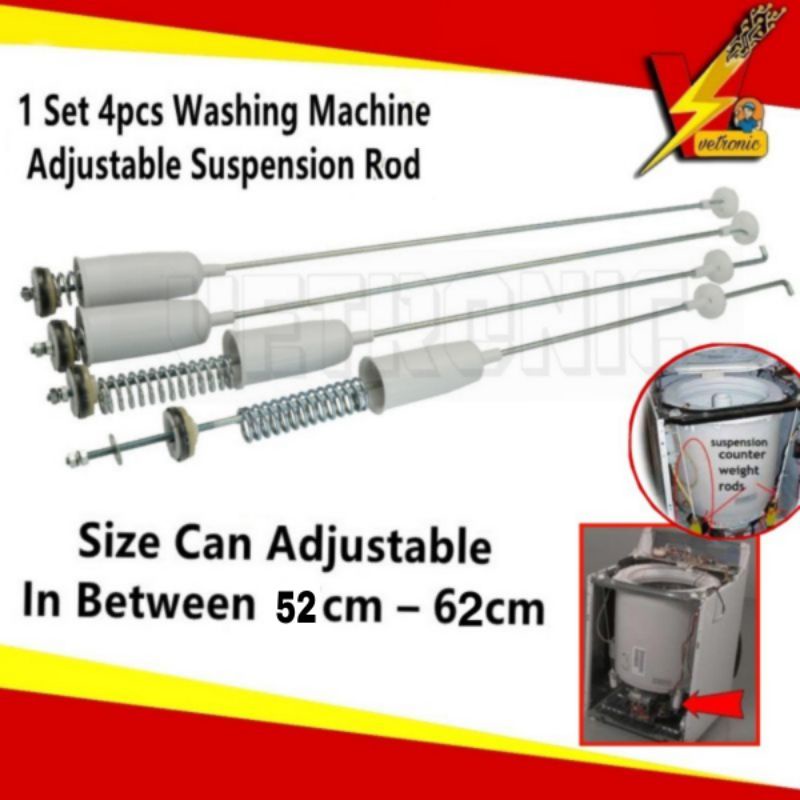 ( 1 Set = 4 PCS ) Washing Machine Universal Suspension Rod Replacement ...