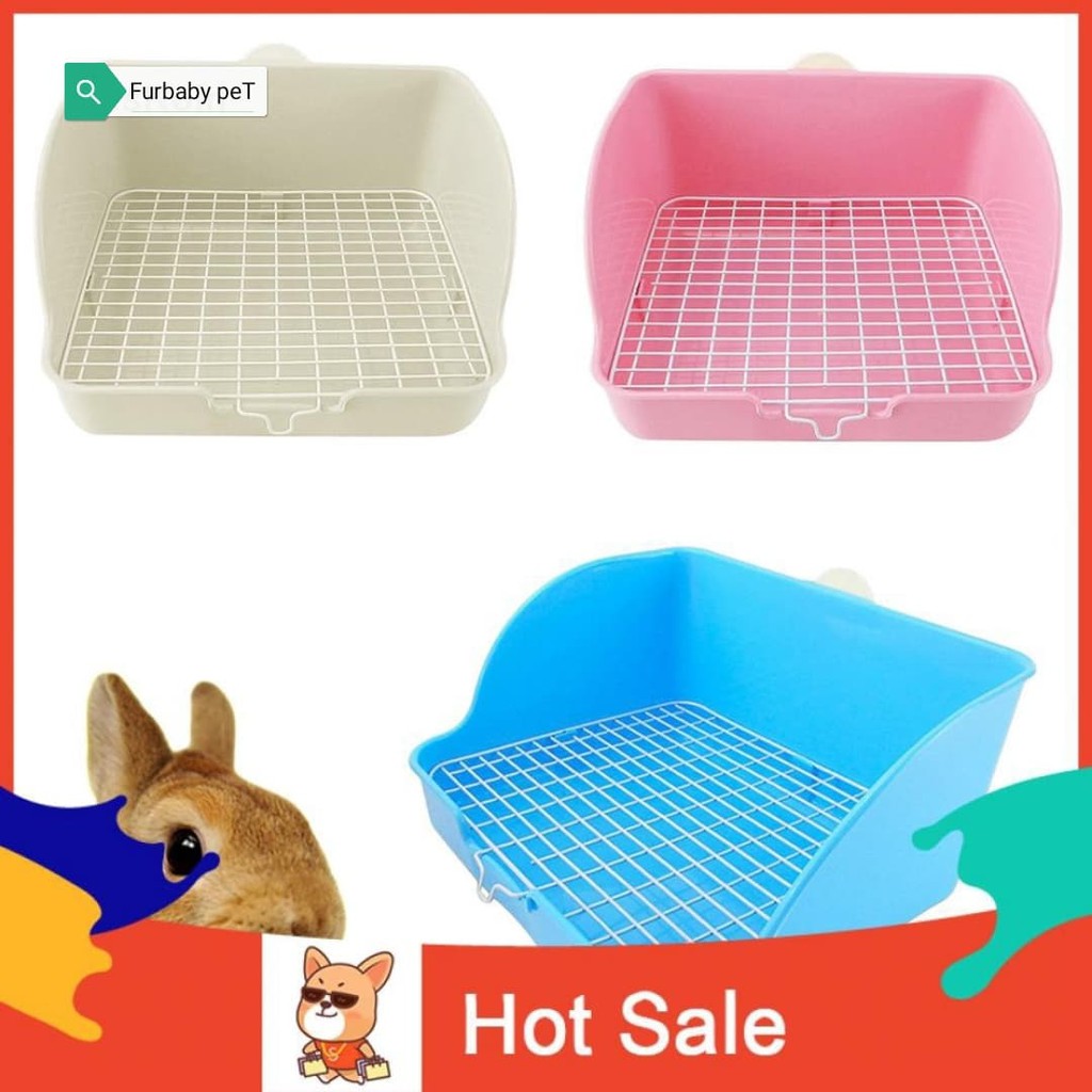 Rabbit Toilet Mesh Square Potty Trainer Rat Hamster Corner Litter Box ...