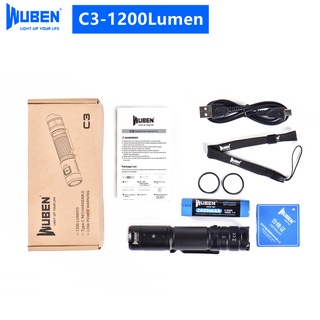 WUBEN X3 Dual LED Owl 1200lm 180° Swivel Head EDC Flashlight