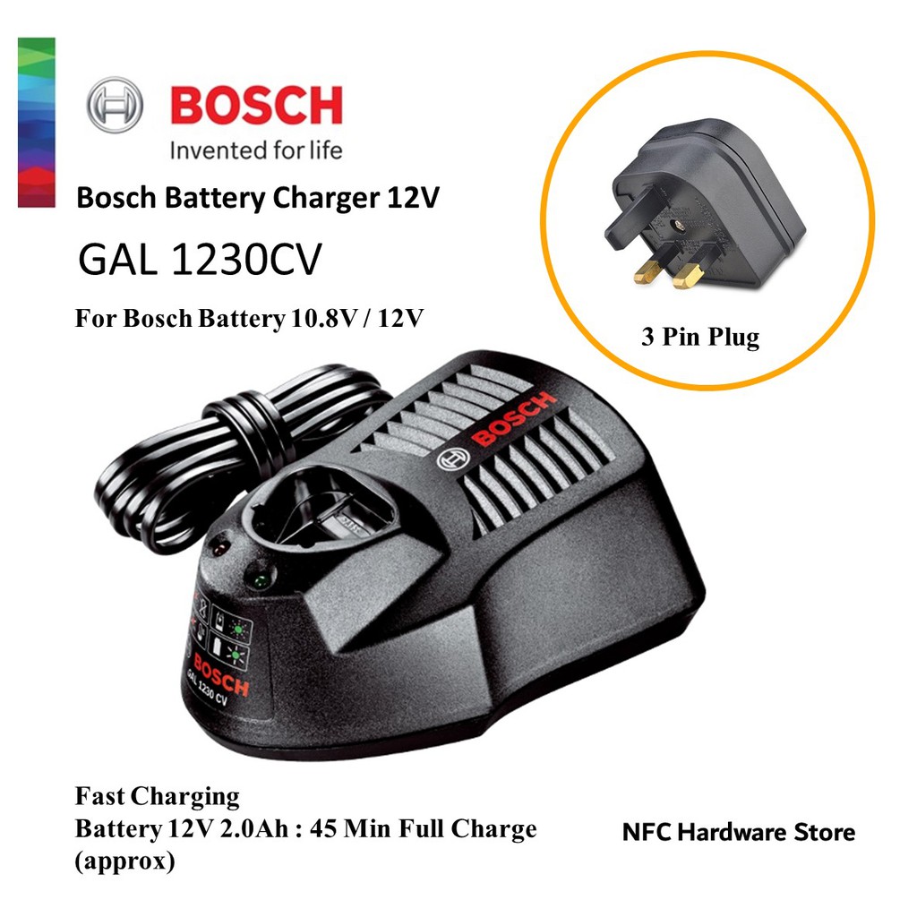 BOSCH Charger GAL 1230 CV Battery Charger 10.8V 12V Fast Charge