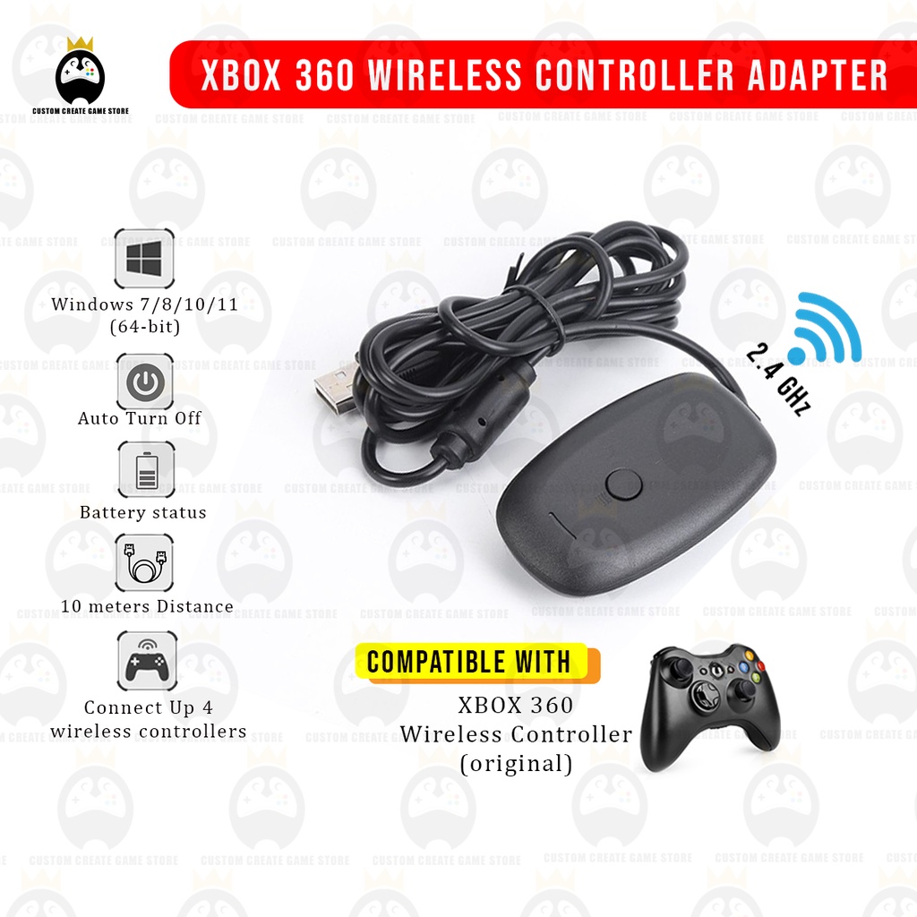 Microsoft xbox 360 wireless controller best sale for pc with usb receiver