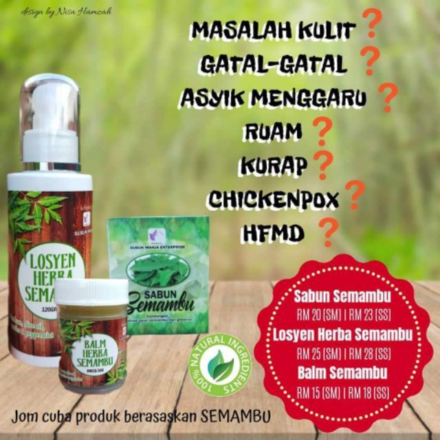 SABUN SEMAMBU LOTION BALM GATALGATAL DEMAM CAMPAK HFMD RUAM Shopee
